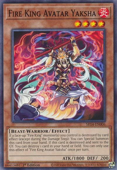 Image for Fire King Avatar Yaksha (Structure Deck: Fire Kings) (SR14-EN006) - YuGiOh