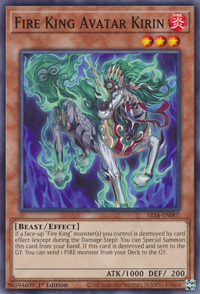 Image for Fire King Avatar Kirin (Structure Deck: Fire Kings) (SR14-EN007) - YuGiOh