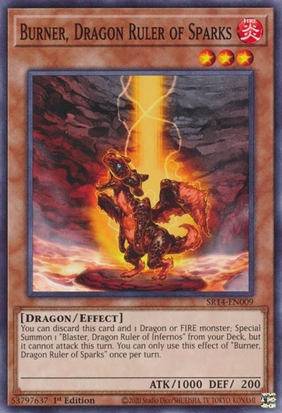 Image for Burner, Dragon Ruler of Sparks (Structure Deck: Fire Kings) (SR14-EN009) - YuGiOh