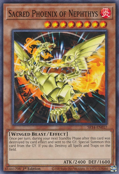 Image for Sacred Phoenix of Nephthys (Structure Deck: Fire Kings) (SR14-EN017) - YuGiOh