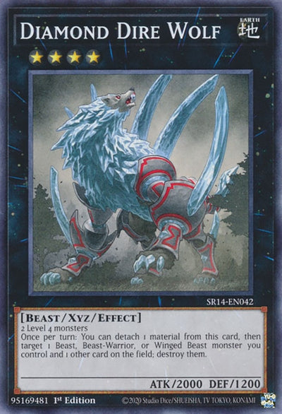Image for Diamond Dire Wolf (Structure Deck: Fire Kings) (SR14-EN042) - YuGiOh