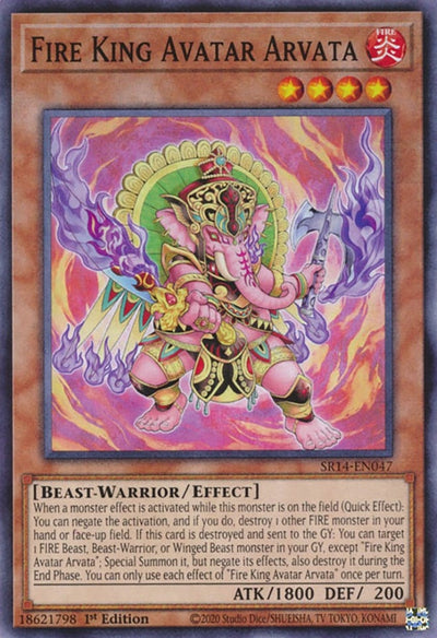 Image for Fire King Avatar Arvata (Structure Deck: Fire Kings) (SR14-EN047) - YuGiOh