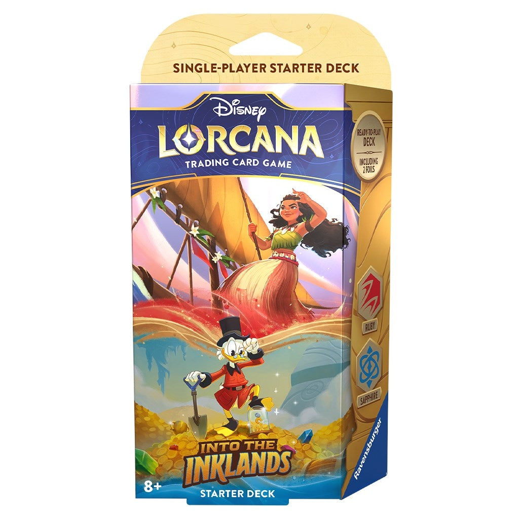 Image for Disney Lorcana: Into the Inklands Starter Deck (Ruby & Sapphire) [Into the Inklands] - Disney Lorcana
