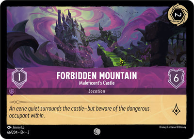 Image for Forbidden Mountain - Maleficent's Castle (Into the Inklands) (66/204) - Disney Lorcana
