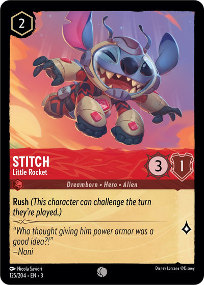 Image for Stitch - Little Rocket (Into the Inklands) (125/204) - Disney Lorcana