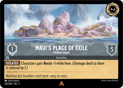 Image for Maui's Place of Exile - Hidden Island (Into the Inklands) (202/204) - Disney Lorcana