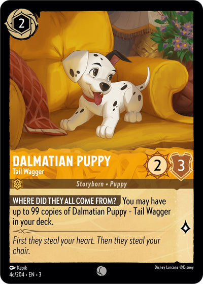 Image for Dalmatian Puppy - Tail Wagger (4c/204) (Into the Inklands) (4c/204) - Disney Lorcana