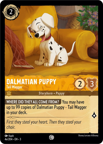 Image for Dalmatian Puppy - Tail Wagger (4e/204) (Into the Inklands) (4e/204) - Disney Lorcana