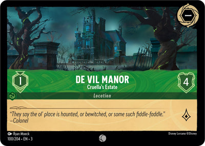Image for De Vil Manor - Cruella's Estate (Into the Inklands) (100/204) - Disney Lorcana