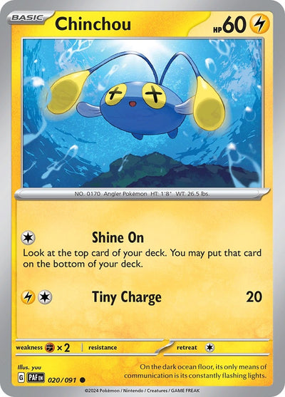 Image for Chinchou (SV: Paldean Fates) (020/091) - Pokemon