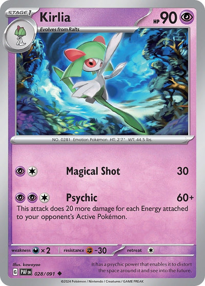 Image for Kirlia (SV: Paldean Fates) (028/091) - Pokemon