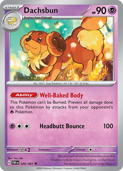 Image for Dachsbun (SV: Paldean Fates) (039/091) - Pokemon