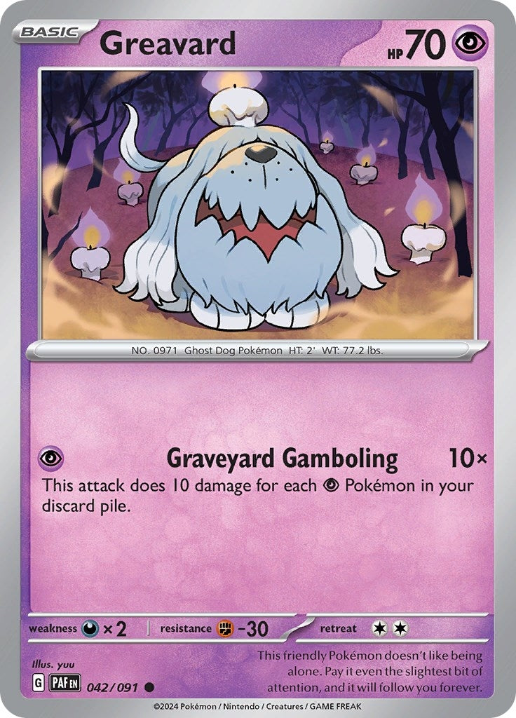 Image for Greavard (SV: Paldean Fates) (042/091) - Pokemon
