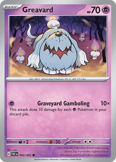 Image for Greavard (SV: Paldean Fates) (042/091) - Pokemon