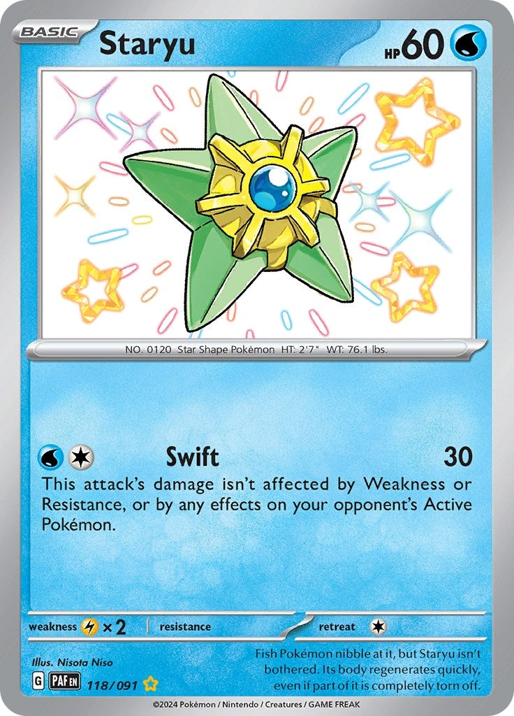 Image for Staryu (SV: Paldean Fates) (118/091) - Pokemon