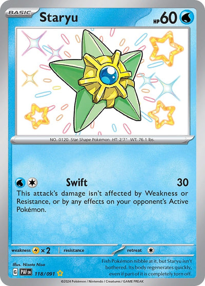 Image for Staryu (SV: Paldean Fates) (118/091) - Pokemon