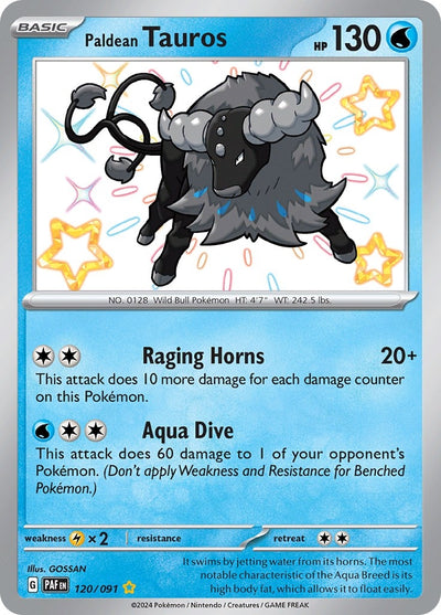 Image for Paldean Tauros (SV: Paldean Fates) (120/091) - Pokemon