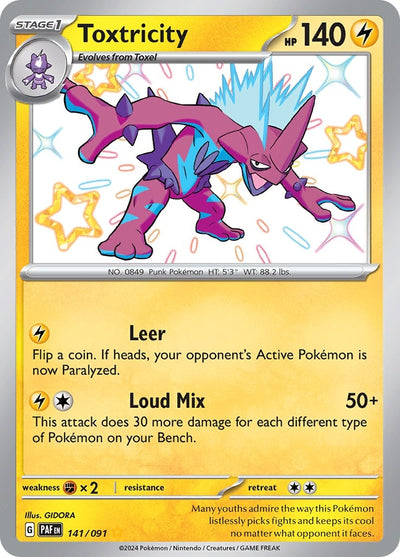 Image for Toxtricity (SV: Paldean Fates) (141/091) - Pokemon
