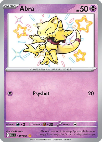 Image for Abra (SV: Paldean Fates) (148/091) - Pokemon