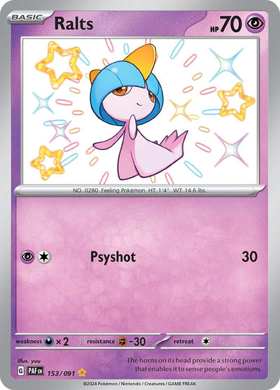 Image for Ralts (SV: Paldean Fates) (153/091) - Pokemon