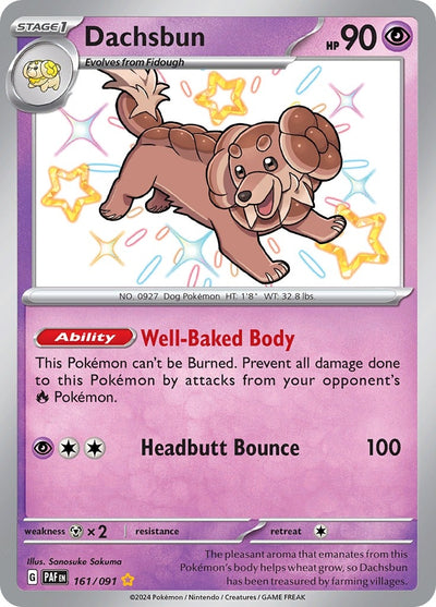 Image for Dachsbun (SV: Paldean Fates) (161/091) - Pokemon