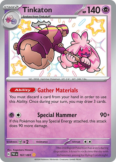 Image for Tinkaton (SV: Paldean Fates) (167/091) - Pokemon