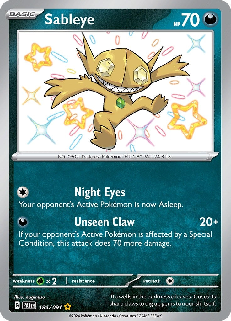 Image for Sableye (SV: Paldean Fates) (184/091) - Pokemon