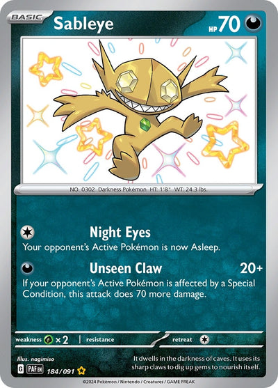 Image for Sableye (SV: Paldean Fates) (184/091) - Pokemon