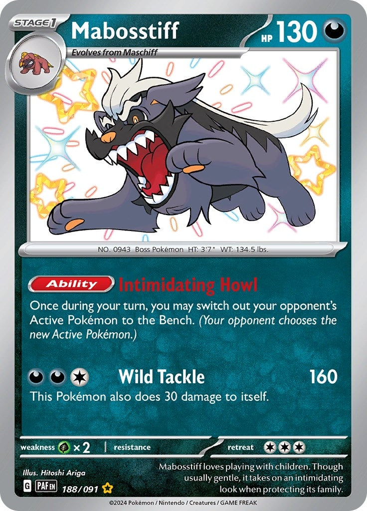Image for Mabosstiff (SV: Paldean Fates) (188/091) - Pokemon