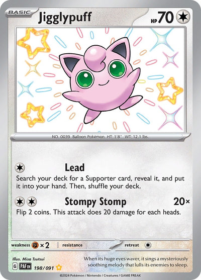 Image for Jigglypuff (SV: Paldean Fates) (198/091) - Pokemon