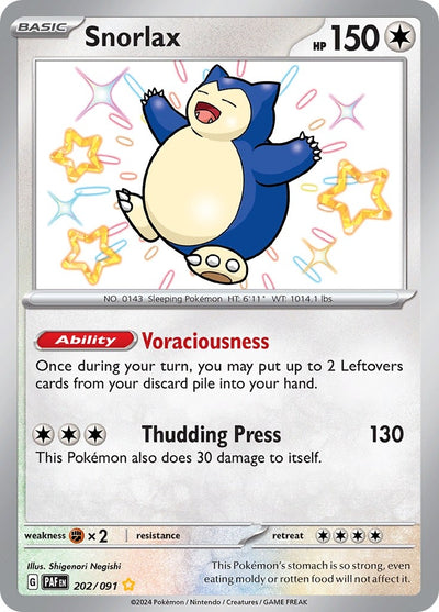 Image for Snorlax (SV: Paldean Fates) (202/091) - Pokemon
