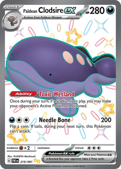 Image for Paldean Clodsire ex (SV: Paldean Fates) (219/091) - Pokemon