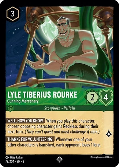 Image for Lyle Tiberius Rourke - Cunning Mercenary (Into the Inklands) (78/204) - Disney Lorcana