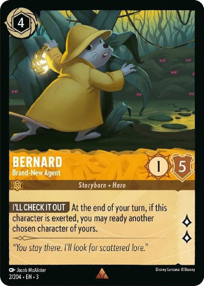 Image for Bernard - Brand-New Agent (Into the Inklands) (2/204) - Disney Lorcana