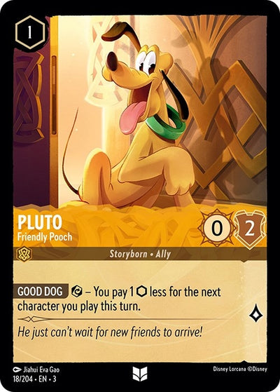 Image for Pluto - Friendly Pooch (Into the Inklands) (18/204) - Disney Lorcana
