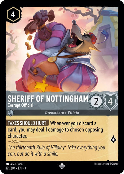 Image for Sheriff of Nottingham - Corrupt Official (Into the Inklands) (191/204) - Disney Lorcana