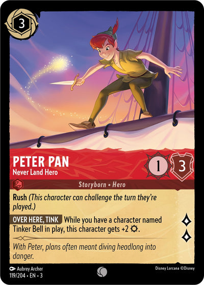 Image for Peter Pan - Never Land Hero (Into the Inklands) (119/204) - Disney Lorcana