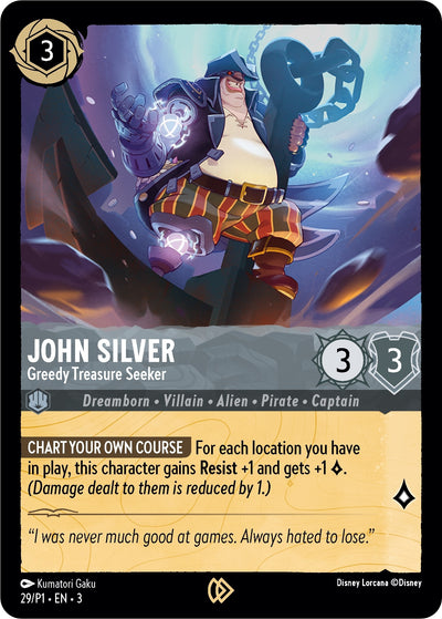 Image for John Silver - Greedy Treasure Seeker (Disney Lorcana Promo Cards) (29) - Disney Lorcana