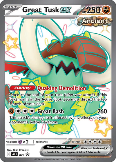 Image for Great Tusk ex - 072 (SV: Scarlet & Violet Promo Cards) (072) - Pokemon