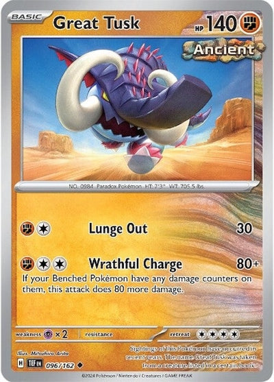 Image for Great Tusk (SV05: Temporal Forces) (096/162) - Pokemon