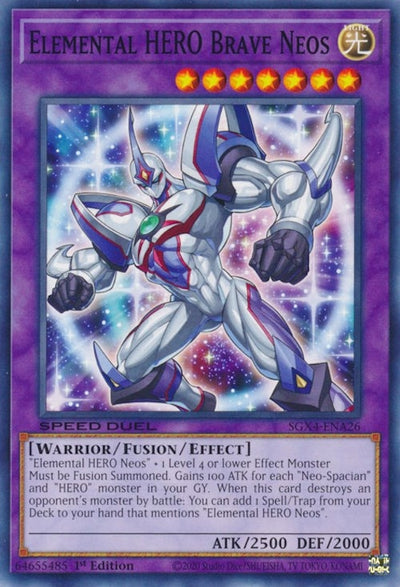 Image for Elemental HERO Brave Neos (Speed Duel GX: Midterm Destruction) (SGX4-ENA26) - YuGiOh
