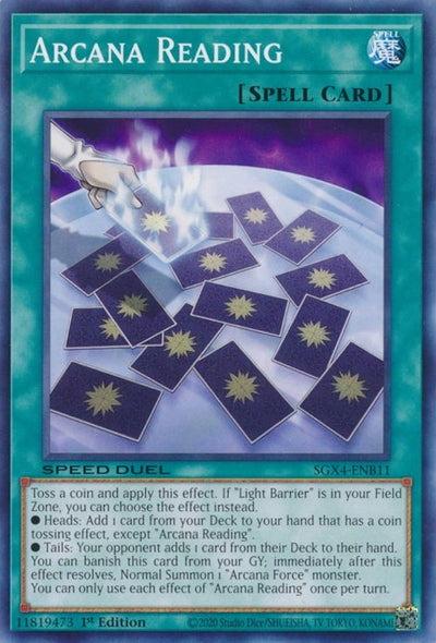 Image for Arcana Reading (Speed Duel GX: Midterm Destruction) (SGX4-ENB11) - YuGiOh