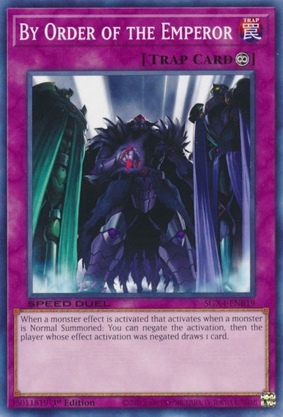 Image for By Order of the Emperor (Speed Duel GX: Midterm Destruction) (SGX4-ENB19) - YuGiOh