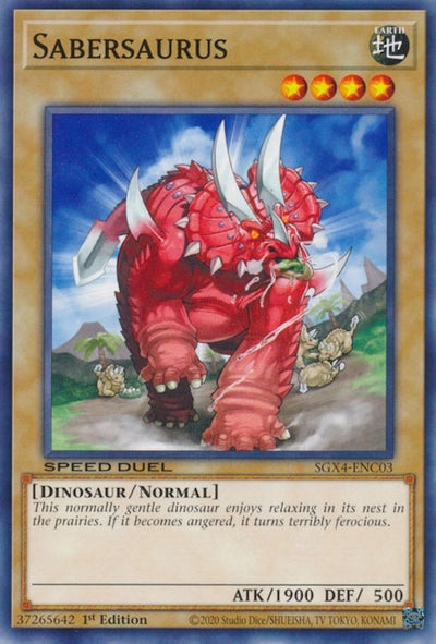 Image for Sabersaurus (Speed Duel GX: Midterm Destruction) (SGX4-ENC03) - YuGiOh