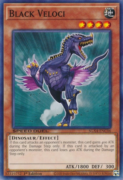 Image for Black Veloci (Speed Duel GX: Midterm Destruction) (SGX4-ENC06) - YuGiOh