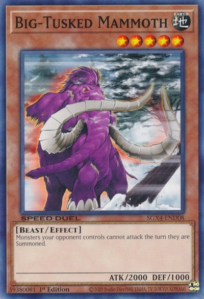 Image for Big-Tusked Mammoth (Speed Duel GX: Midterm Destruction) (SGX4-END08) - YuGiOh