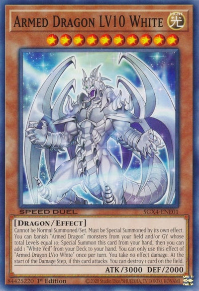 Image for Armed Dragon LV10 White (Speed Duel GX: Midterm Destruction) (SGX4-ENE01) - YuGiOh