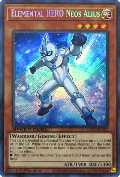 Image for Elemental HERO Neos Alius (Secret Rare) (Speed Duel GX: Midterm Destruction) (SGX4-ENA02) - YuGiOh