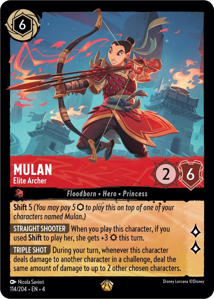 Image for Mulan - Elite Archer (Ursula's Return) (114/204) - Disney Lorcana