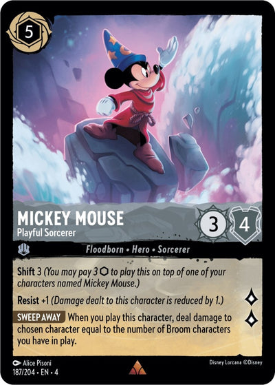 Image for Mickey Mouse - Playful Sorcerer (Ursula's Return) (187/204) - Disney Lorcana